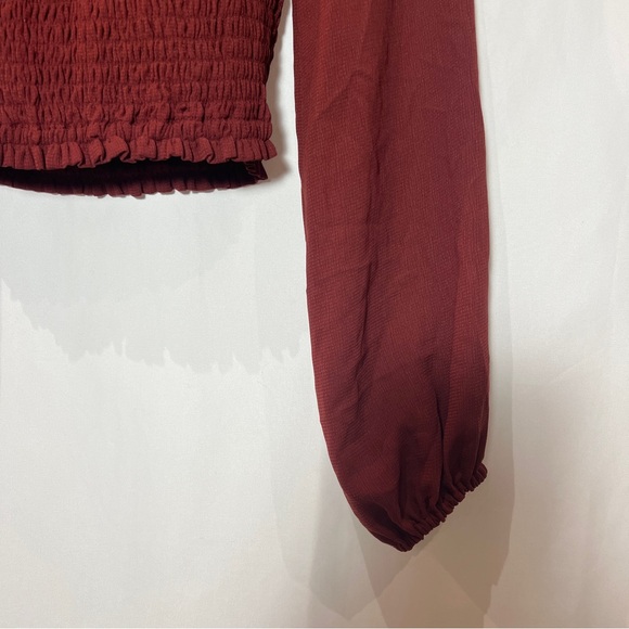 Dynamite Women V-Neck Red Blouse In Size XS - Picture 4 of 6